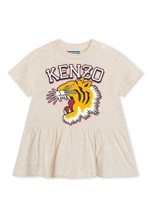 MANCHES COURTES  - Robe en jersey - off white