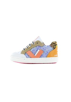 Shoesme Sneakers laag - lilac glitter orange
