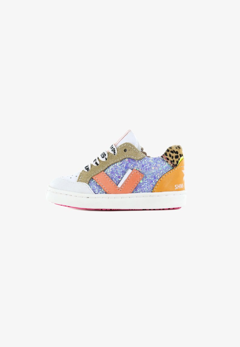 Shoesme Sneakers laag - lilac glitter orange