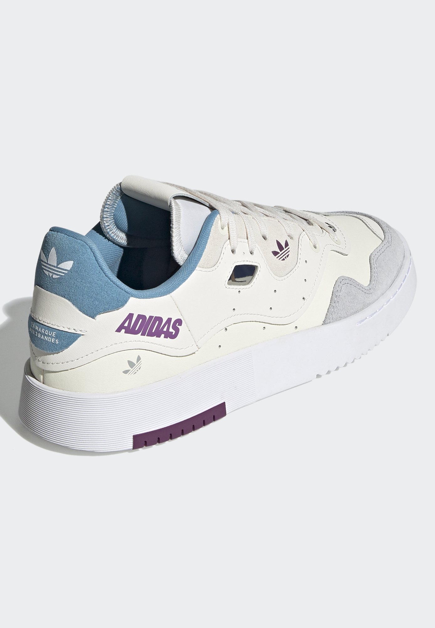 adidas Originals SUPERCOURT STYLE - Baskets basses - core white/footwear  white/haze blue/écru - ZALANDO.FR