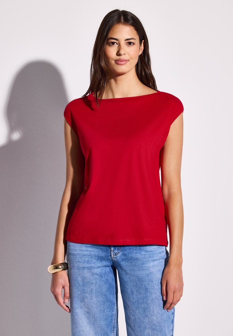 Street One MIT U-BOOT-AUSSCHNITT - T-shirts basic - rot