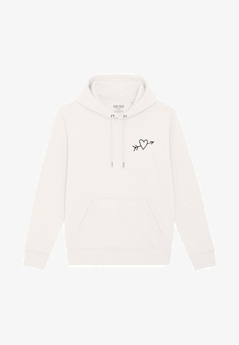 Mira Paris EL AMOR EMBROIDERY UNISEX - Sweat à capuche - white denim