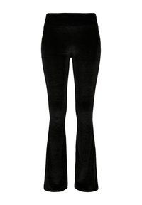 LADIES HIGH WAIST VELVET BOOT CUT LEGGINGS - Pantaloni - black