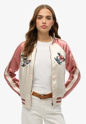 Superdry SUIKAJAN EMBROIDERED - Bomber Jacket - rice white