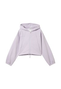 TOM TAILOR CROPPED - Majica s kapuljačom i patentnim zatvaračem - cool lilac