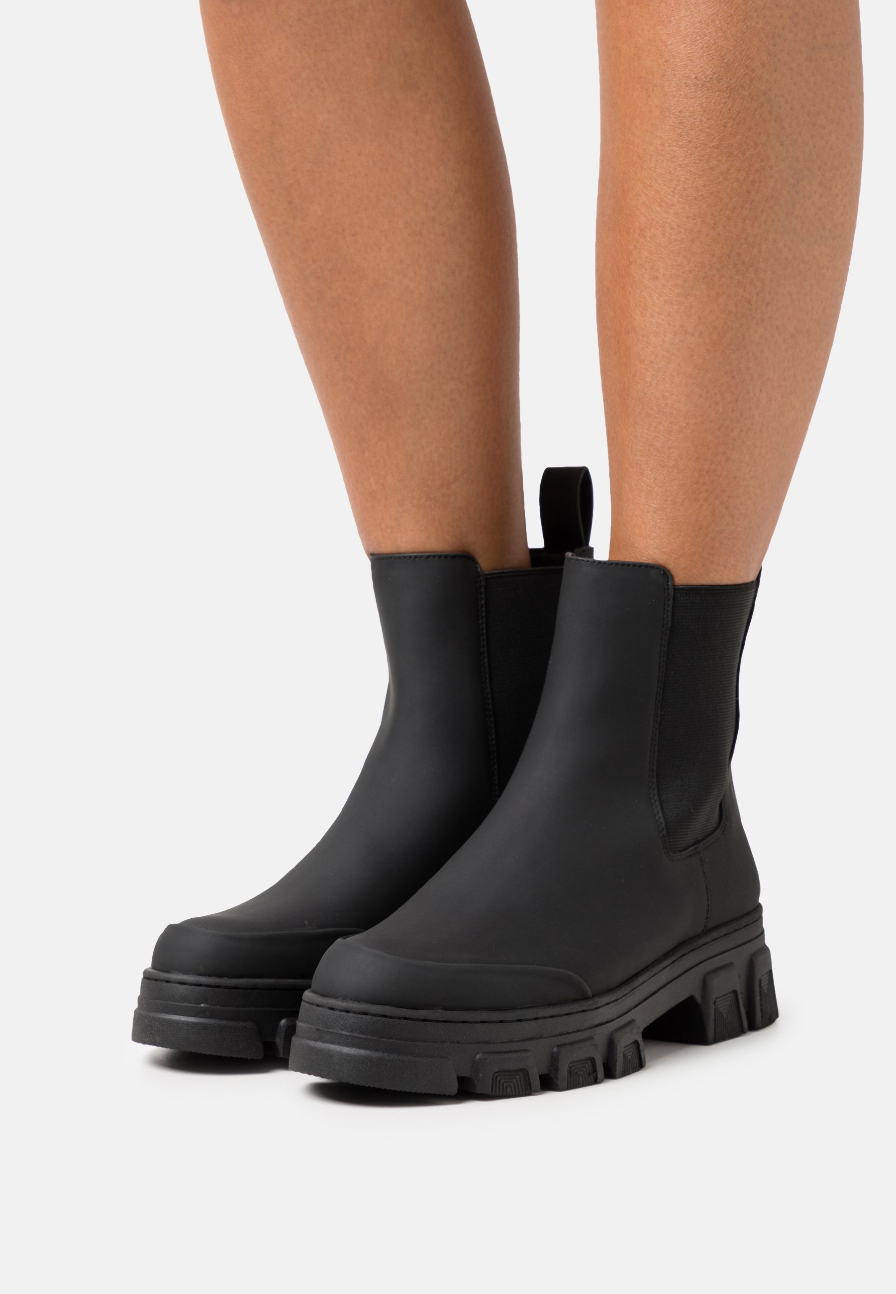Tamaris Enkellaarsjes met plateauzool - black/zwart - Zalando.nl