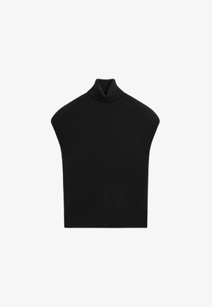 Massimo Dutti, High neck puffer jacket - T-Shirt basic - black