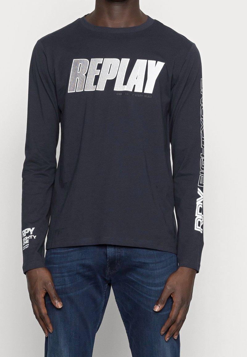 Replay Långärmad tröja - dark blue