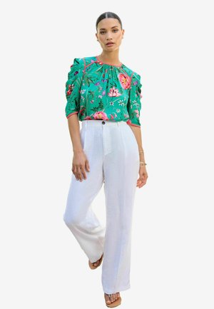 FLORAL HISTORICAL SLEEVE REGULAR FIT - Bluse - green