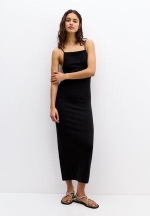 NECKLINE - MIDI - Shift dress - black