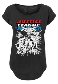 F4NT4STIC DC COMICS JUSTICE LEAGUE SUPERHELDEN MONO ACTIO - T-shirts med print - black