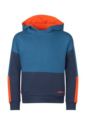 TROLLKIDS, KIDS RONDANE SWEATER UNISEX - Hoodie - nordic blue/mystic blue/flame orange