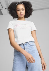 Puma LOGO LAB  - Apdrukāts T-krekls - white