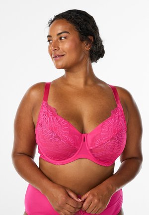 VOLLSCHALEN - Krūšturis ar stīpiņu - pink yarrow