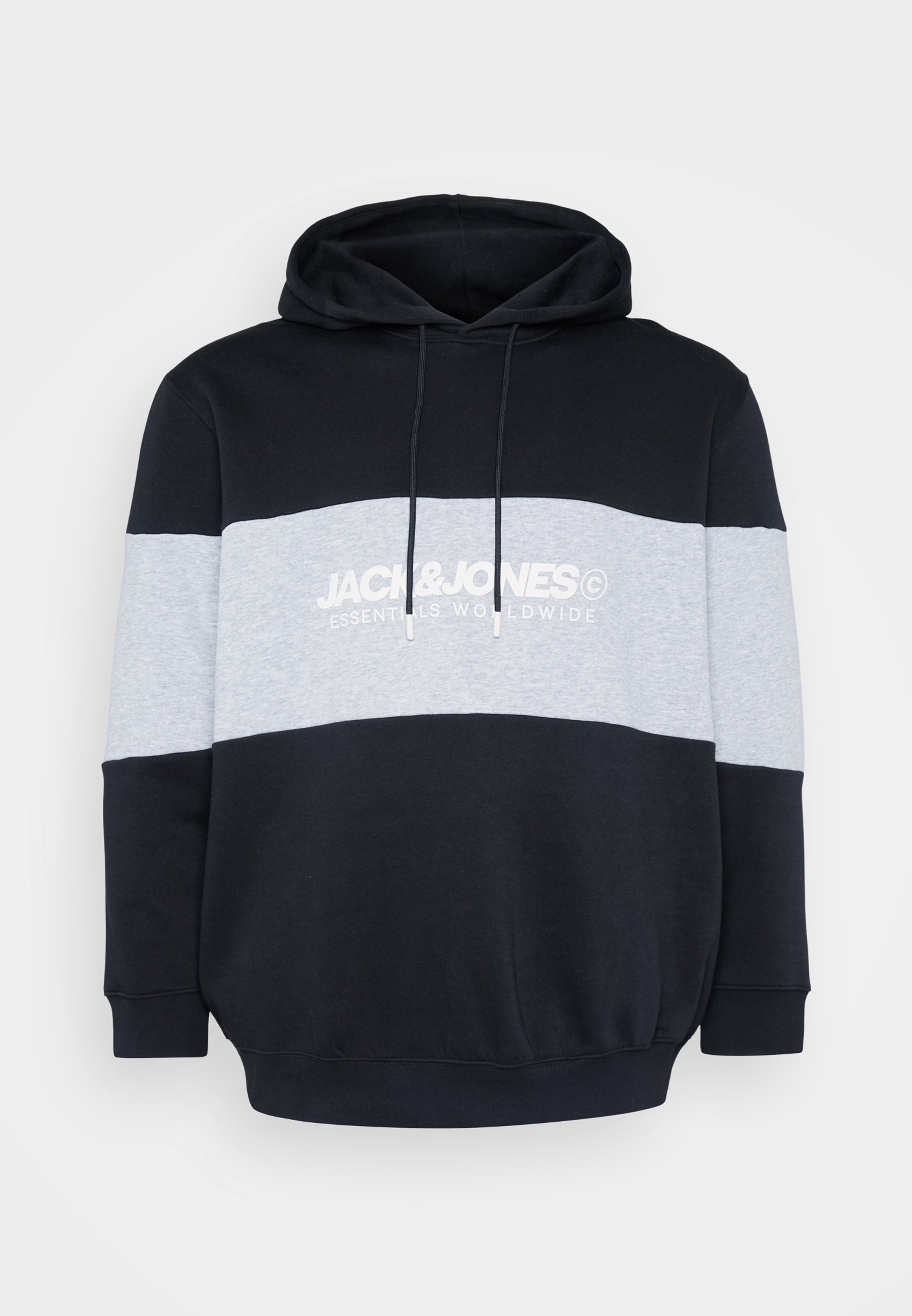 Jack & Jones JJELEGACY BLOCKING HOOD - Hoodie - black - Zalando.co.uk