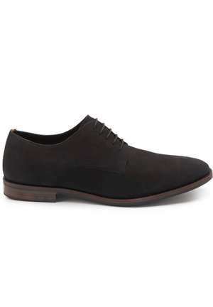 LEATHER DERBY SHOES - Fűzős cipők - black