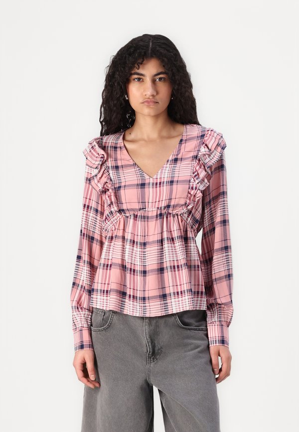 VMCAMILLO CHECK V NECK - Blouse