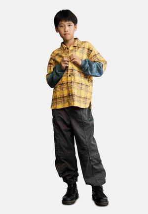 Desigual, CHECKED SHIRT WITH CONTRAST SLEEVES - Hemd - yellow