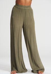 South Beach CRINKLE  WIDE LEG  - Pantalones - khaki