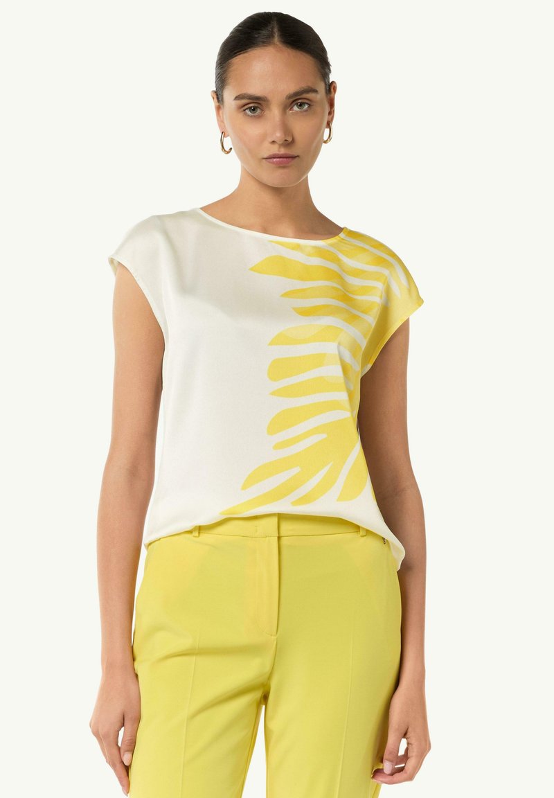 comma Print T-shirt - weiß