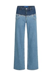 COLORBLOCK RELAXED - Jeans baggy - mid blue blocked