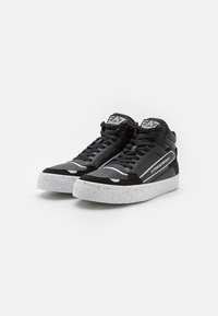 EA7 Emporio Armani BASKET RETRO UNISEX - Sneakers alte - black/white