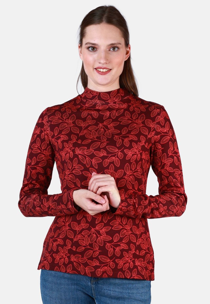 Lykka du Nord OLENNI AUTUMN LEAVES - Langarmshirt - dark grape