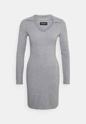 Vestido de malha - mottled grey