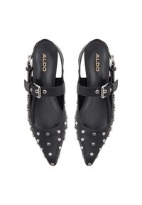 Escarpins black en cuir avec un bout pointu, des accents cloutés, une bride de cheville et des éléments en métal argenté. Logo ALDO sur la semelle intérieure.