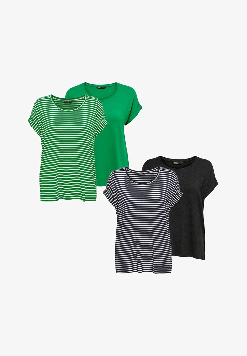 ONLY MOSTER 4 PACK - T-shirt basic - jolly green night sky