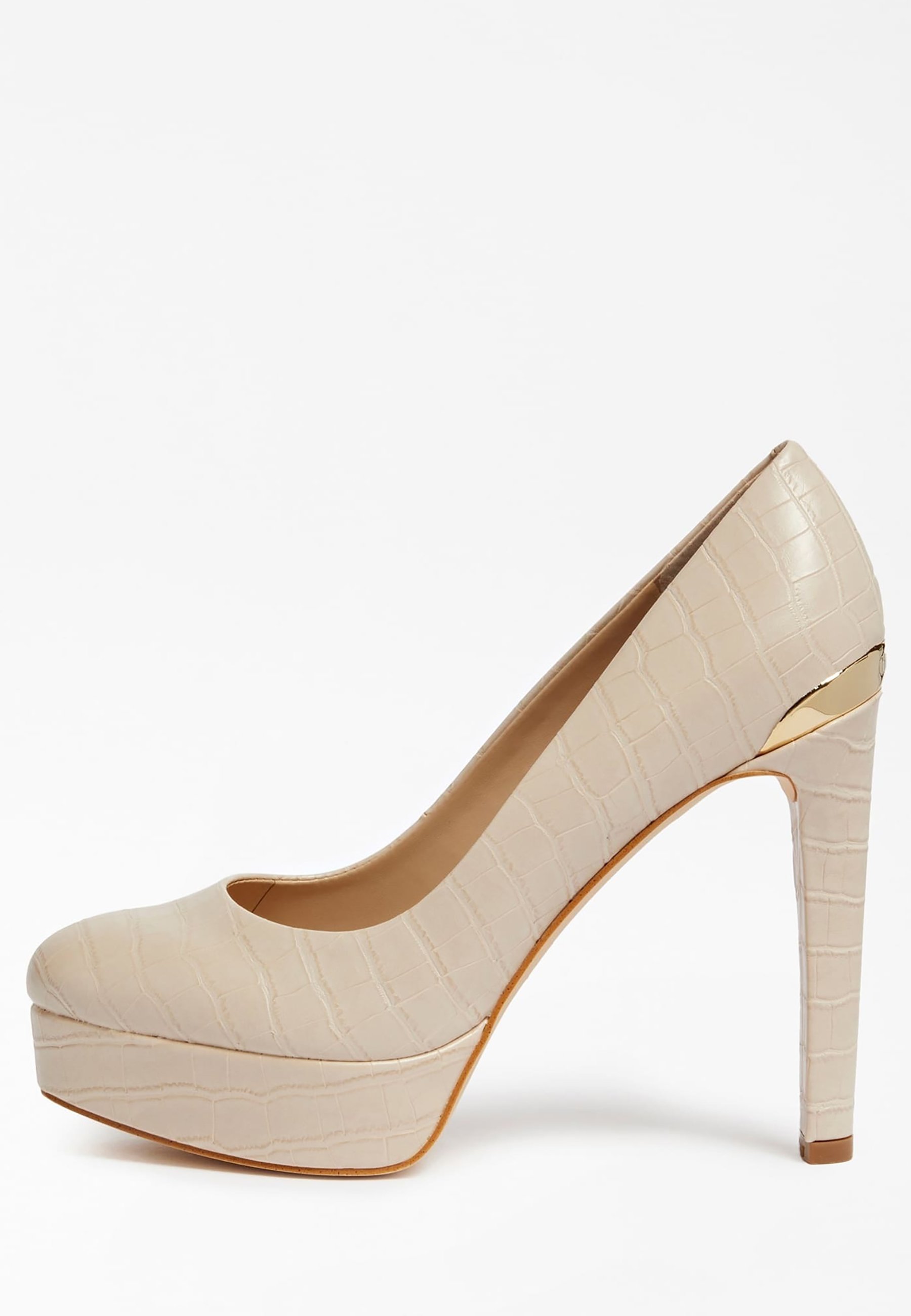 beige heels platform