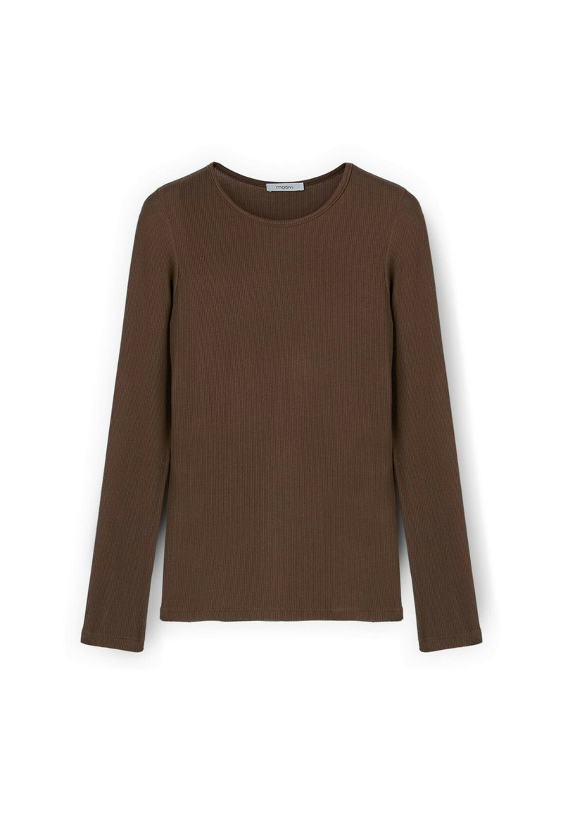 Yuccalley Maglietta Estiva Donna A Maniche Corte - Scollo Rotondo, Morbida E Elastica, Colore Marrone, Taglia M