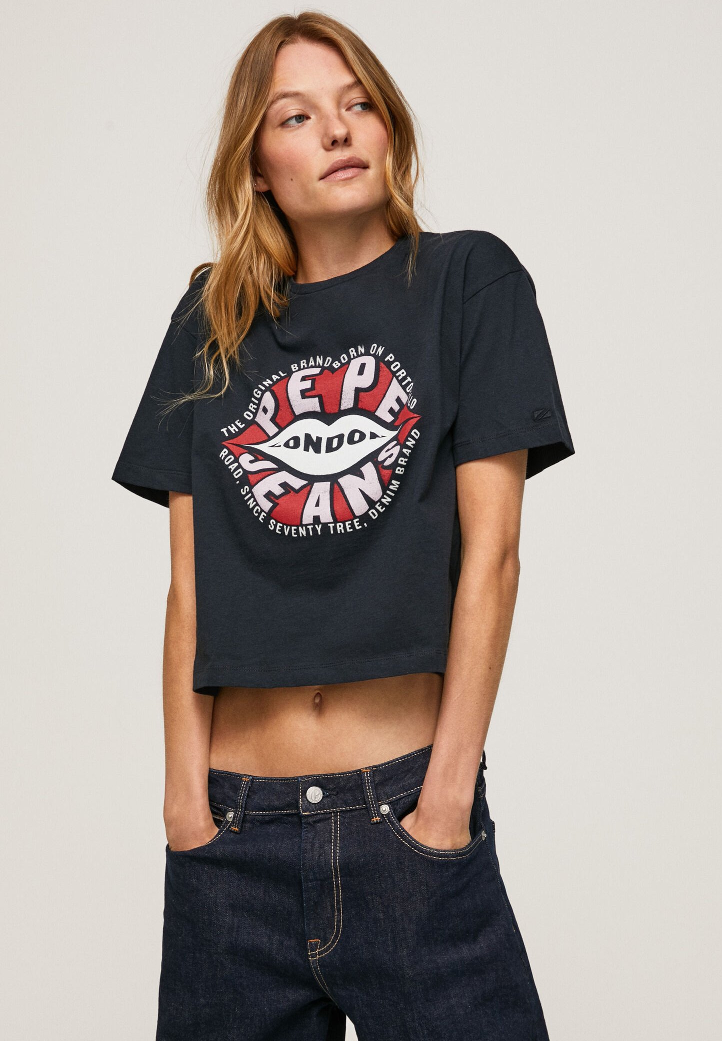 Pepe Jeans EMMAS - estampada dulwich/azul marino -