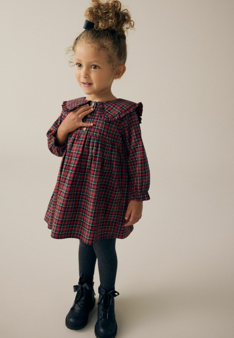Next LONG SLEEVE REGULAR FIT - Vapaa-ajan mekko - red tartan