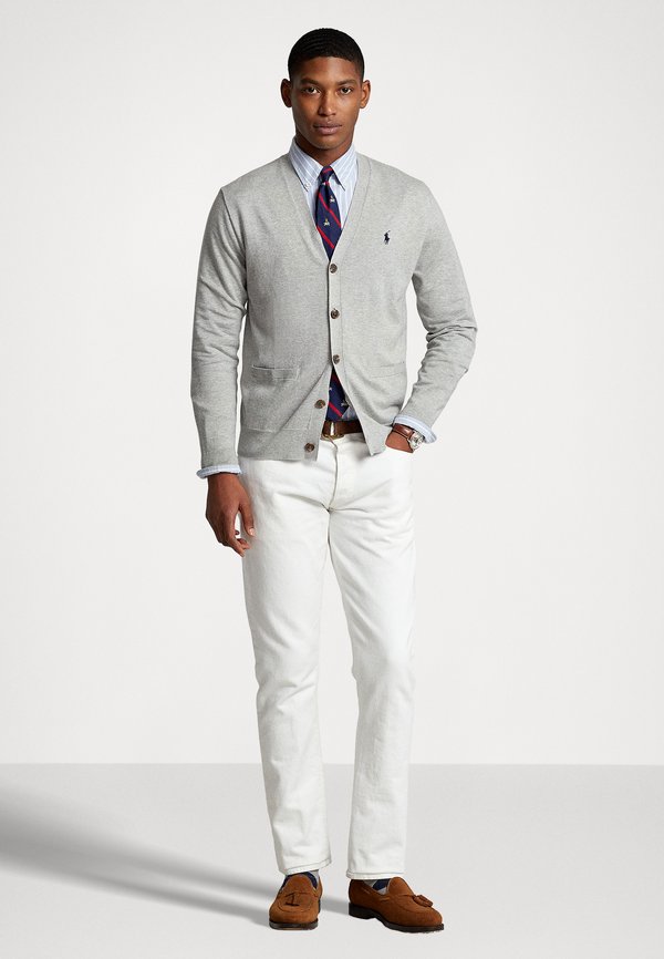 COTTON V-NECK CARDIGAN - Cardigan - andover heather4