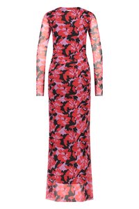 Colourful Rebel SARIAH ABSTRACT FLOWER V NECK DRESS - Kokteilinė suknelė / vakarėlių suknelė - scarlet red