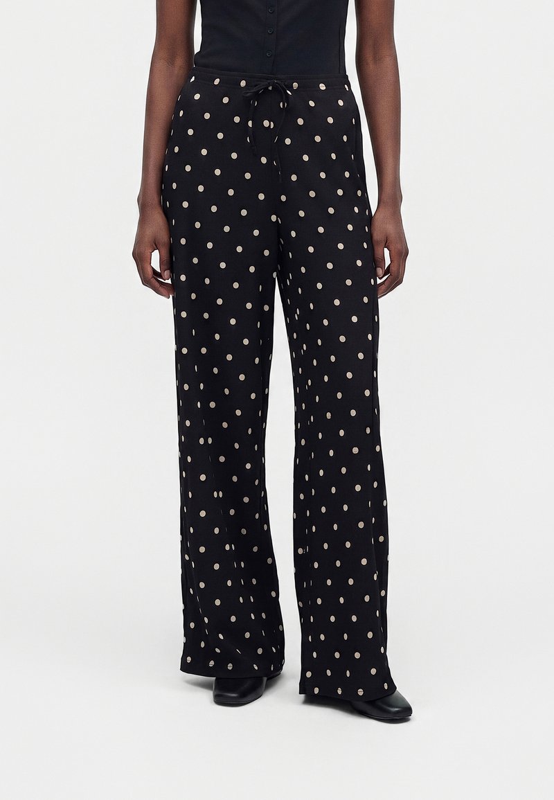 victoria high waisted dress pants white MakeMeChic Women's Polka Dot Waist – Wide Leg Work Trousers, Business Casual Office Bottoms Sale Apparel