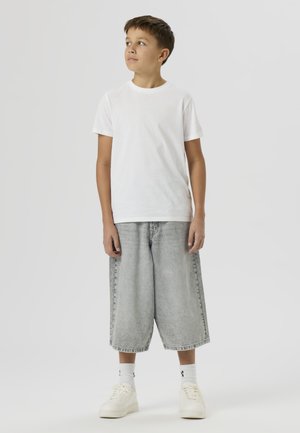TWO SOON BAGGY - Shorts di jeans - light grey denim