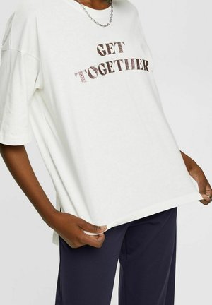 T-shirt con stampa - off-white