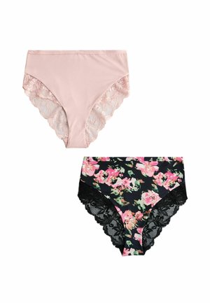 2 PACK  - Slip - black floral pink