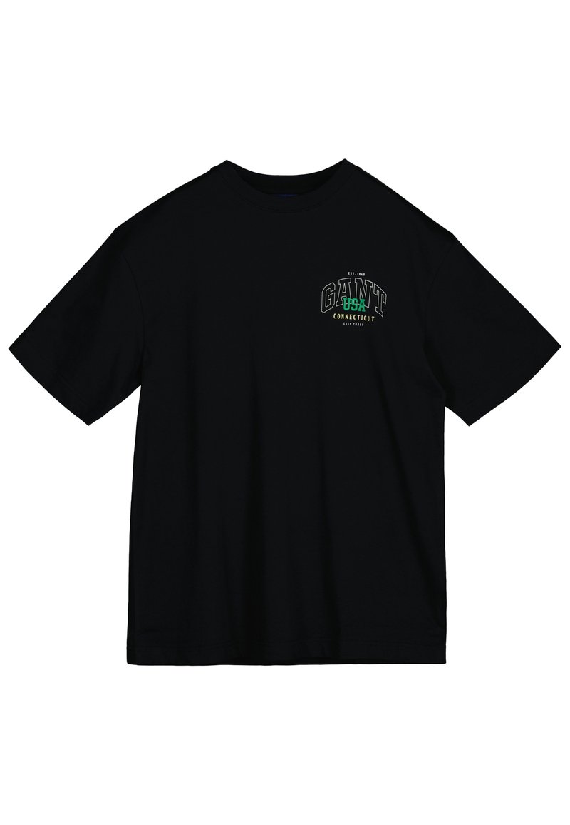 GANT Camiseta estampada - black