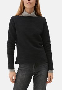s.Oliver MIT MUSTERSTRUKTUR - Sweatshirt - schwarz