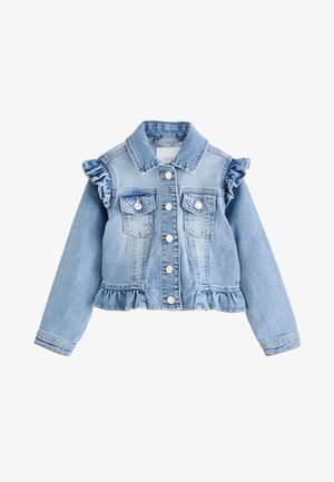 FRILL SHOULDER REGULAR FIT - Jakna iz džinsa - mid blue