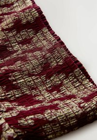 REGULAR FIT - METALLIC FLORAL - A-lijn rok - burgundy