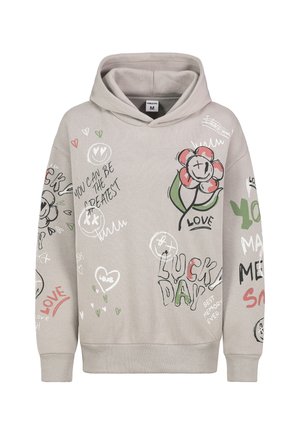 MIT SÜSSEM ALLOVERPRINT - Hoodie - middle-beige