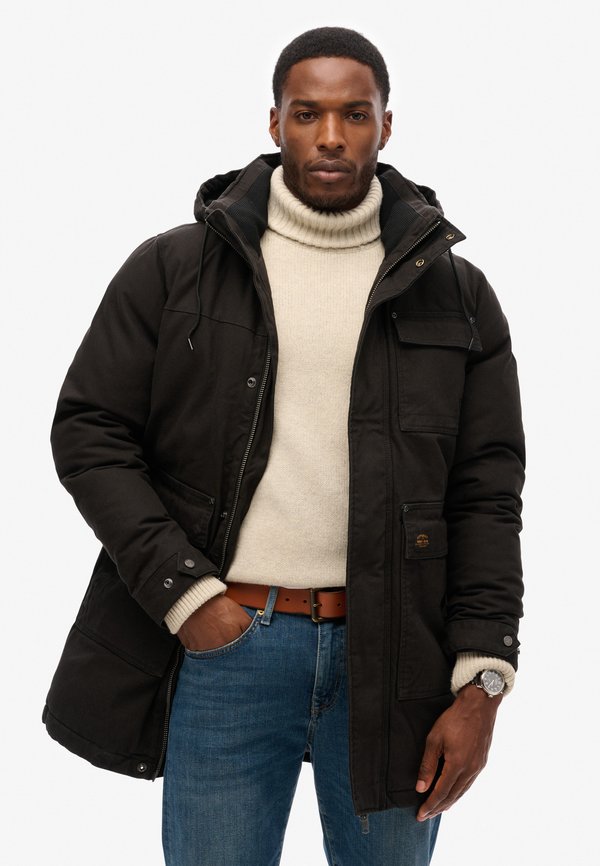 WORKWEAR HOODED - Wintermantel - noir