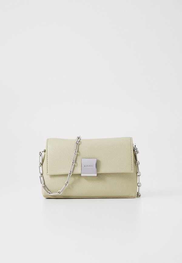 PLAQUE CROSSBODY CHAIN - Cross body bag - eucalyptus