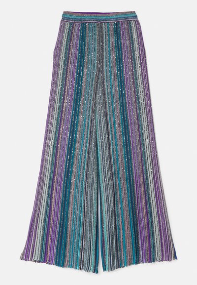 Missoni TROUSERS - Tygbyxor - dark tones multicolor