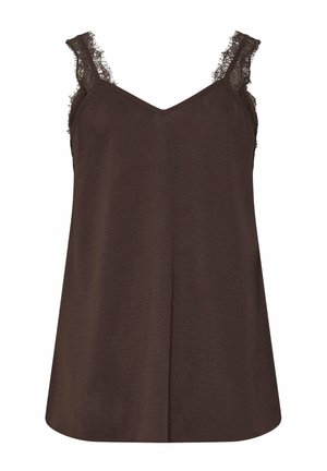 Evans, PLUS SIZE VESTS & CAMIS - Camicetta - chocolate
