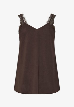 Evans, PLUS SIZE VESTS & CAMIS - Camicetta - chocolate